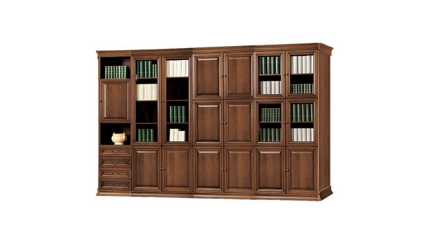 JVmoebel Aktenschrank Stilvoller Brauner Büroschrank Deluxe Massivholz Schr günstig online kaufen