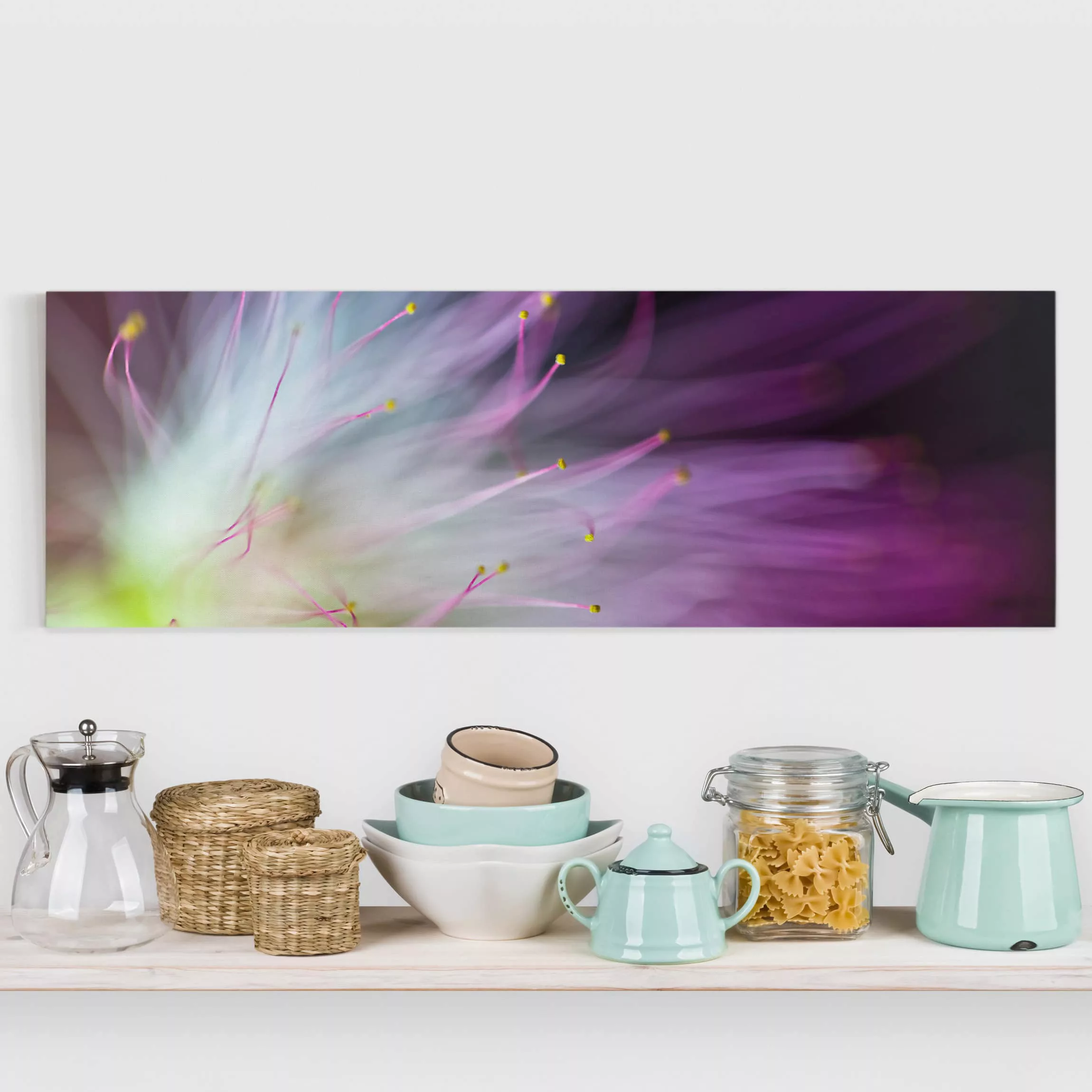 Leinwandbild Blumen - Panorama Blütenstaub günstig online kaufen