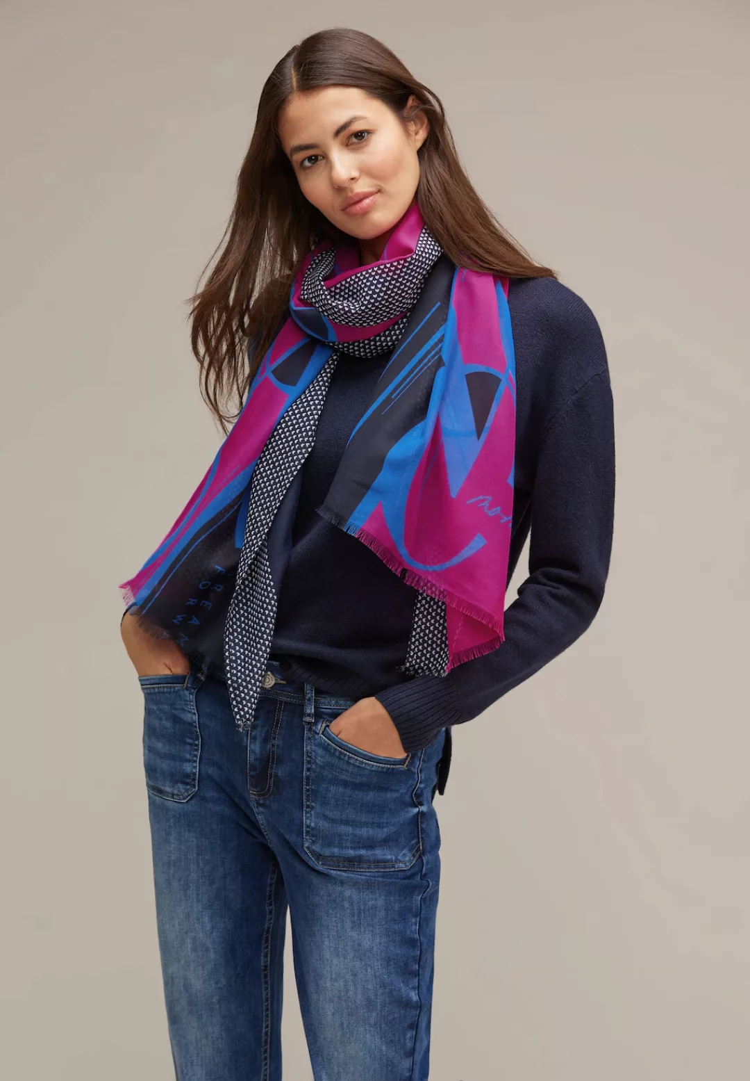 STREET ONE Schal, mit Muster günstig online kaufen