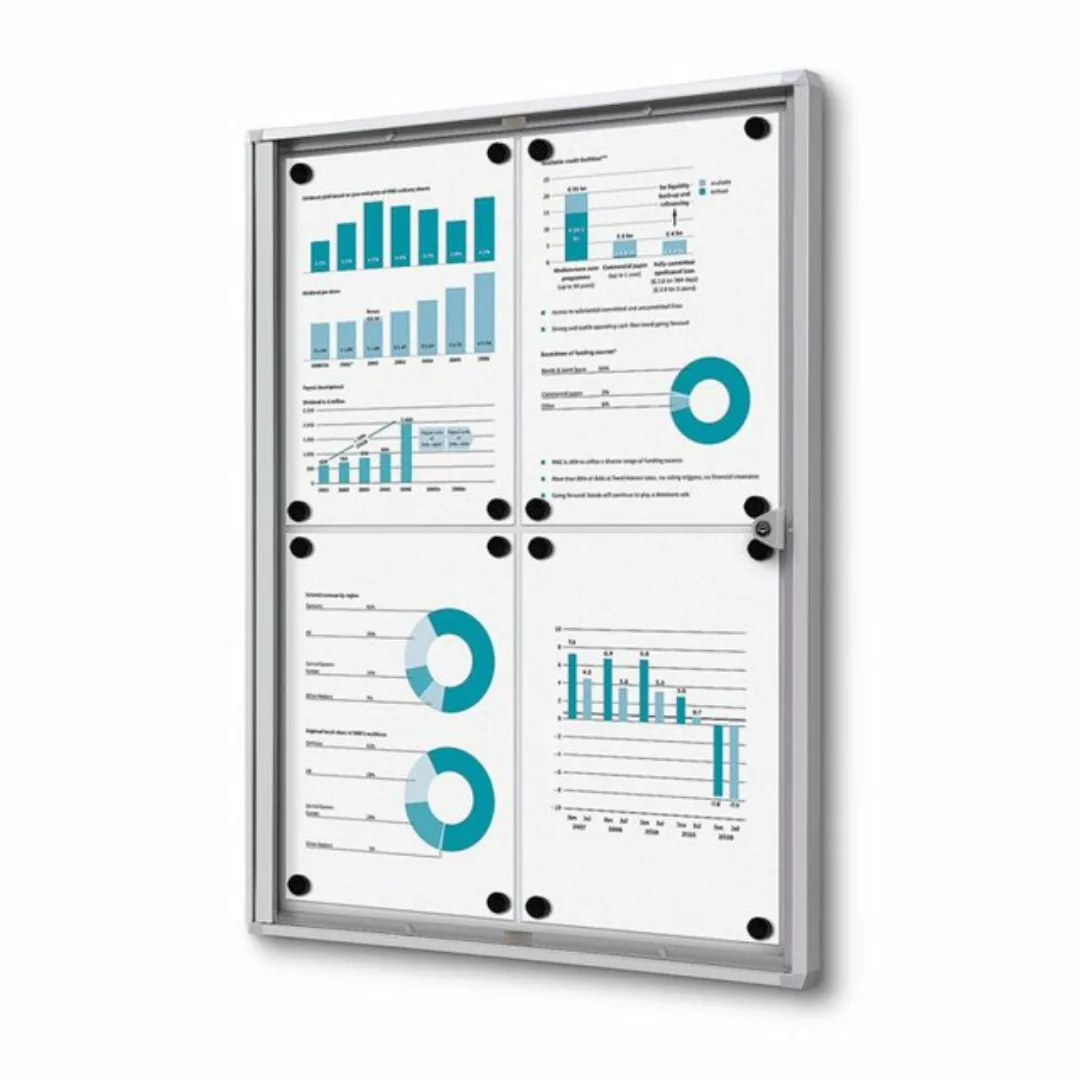 Showdown Displays Hängevitrine Economy SCXS - 4x DIN A4 - B1 geprüft - Alum günstig online kaufen