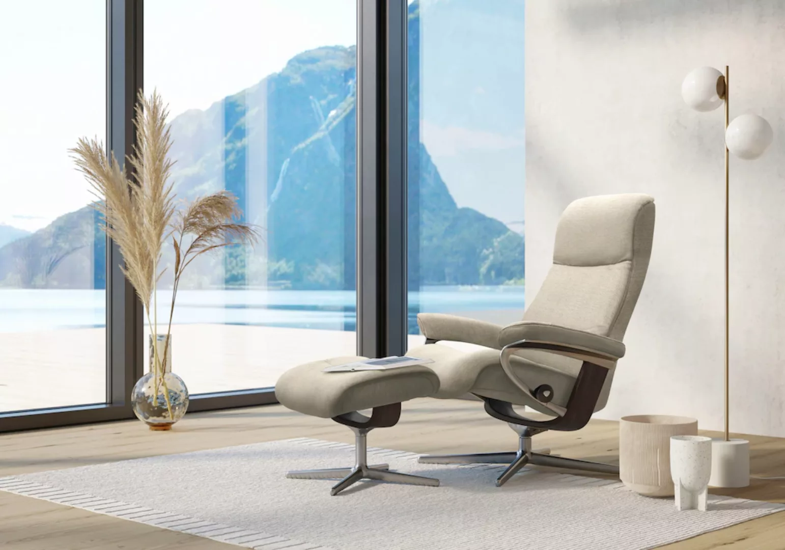 Stressless Relaxsessel "View", mit Cross Base, Größe S, M & L, Holzakzent W günstig online kaufen