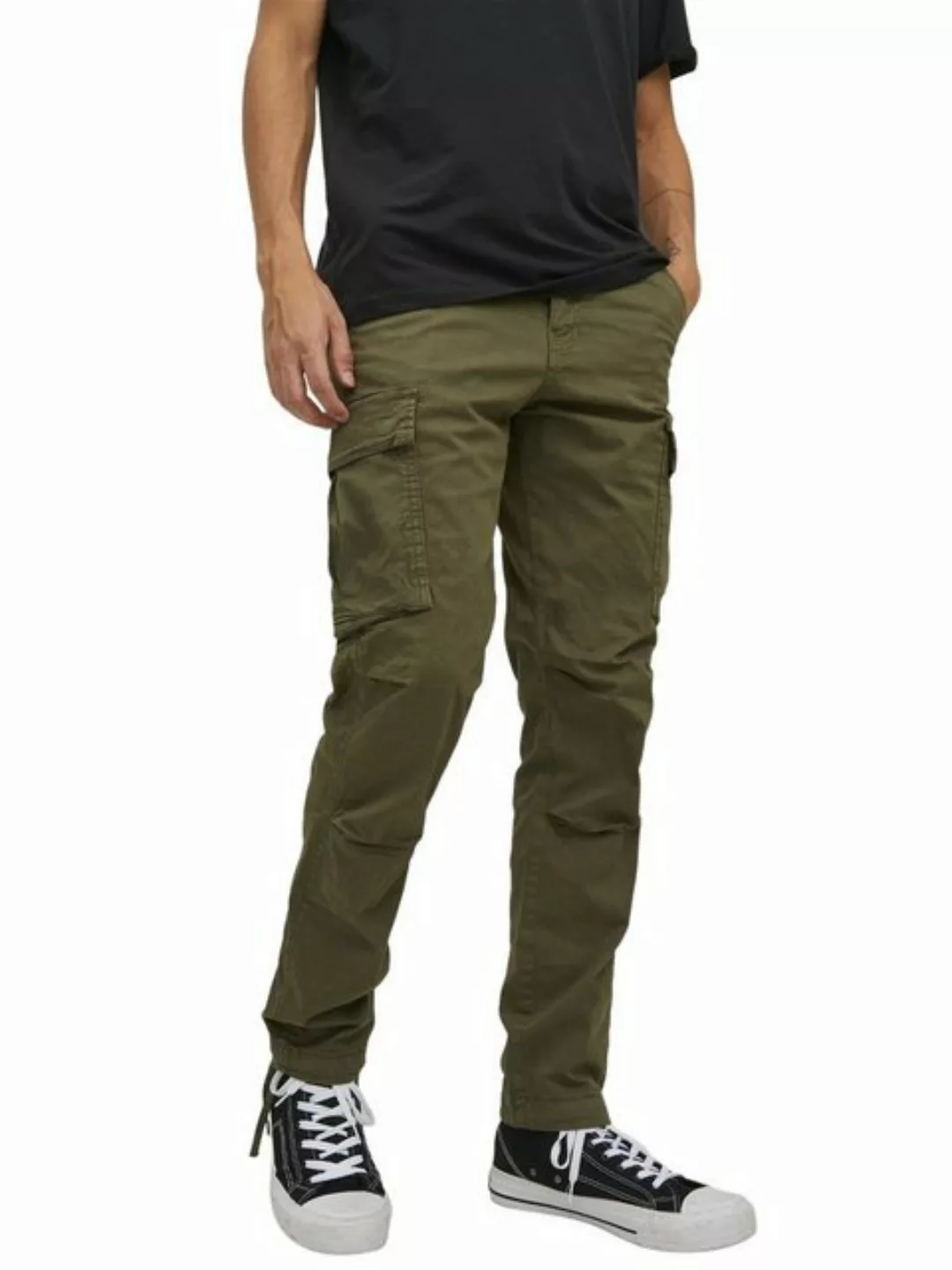 Jack & Jones Herren Cargohose JJPSTACE JJTUCKER -Tapered Fit - Grau Beige S günstig online kaufen