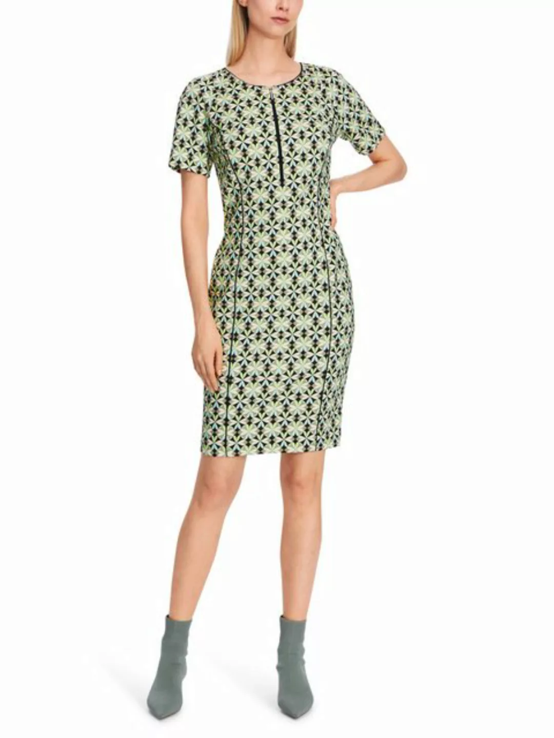 Marc Cain Midikleid Poetry Motion Premium Damenmode Figurnahes Kleid aus Sc günstig online kaufen