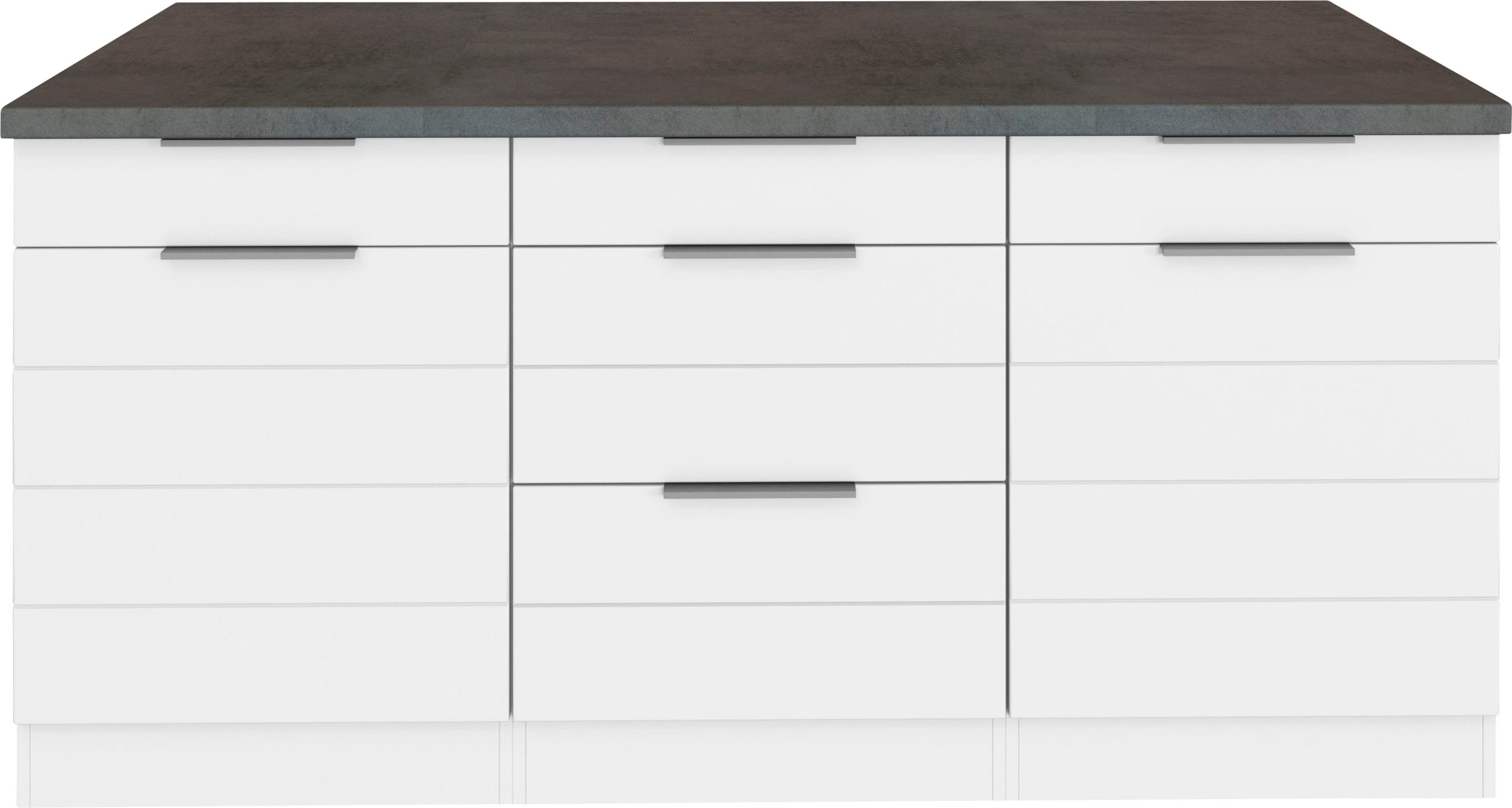 KOCHSTATION Unterschrank "KS-Luhe", 180 cm breit, für viel Stauraum, MDF-Fr günstig online kaufen