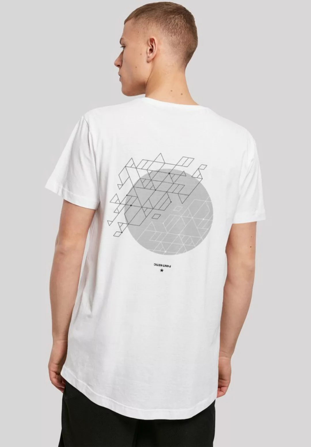 F4NT4STIC T-Shirt Geometrics Grau Print günstig online kaufen