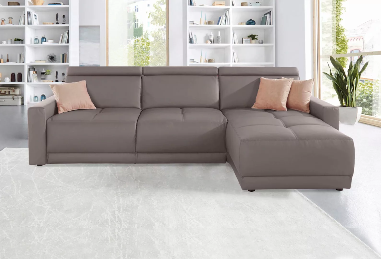 DOMO collection Ecksofa "Ava L-Form", mit Recamiere, Federkern wahlweise mi günstig online kaufen