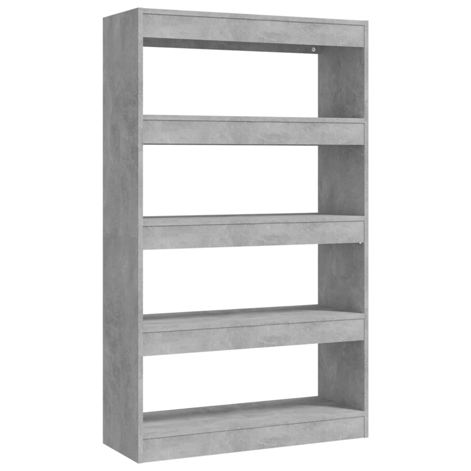 vidaXL Bücherregal/Raumteiler Betongrau 80x30x135 cm Holzwerkstoff günstig online kaufen