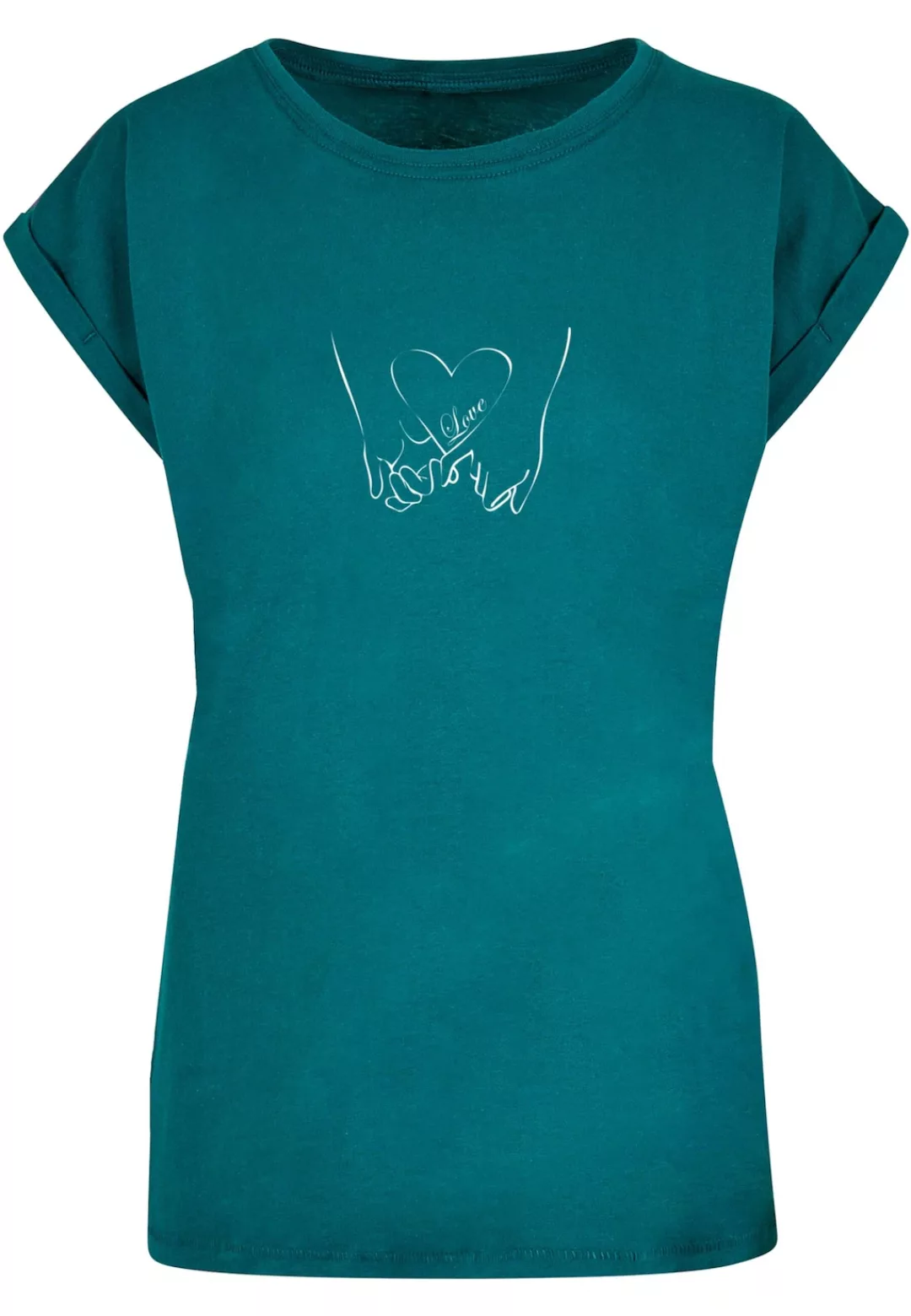 Merchcode T-Shirt "Merchcode Damen Ladies Love 2 Extended Shoulder Tee" günstig online kaufen