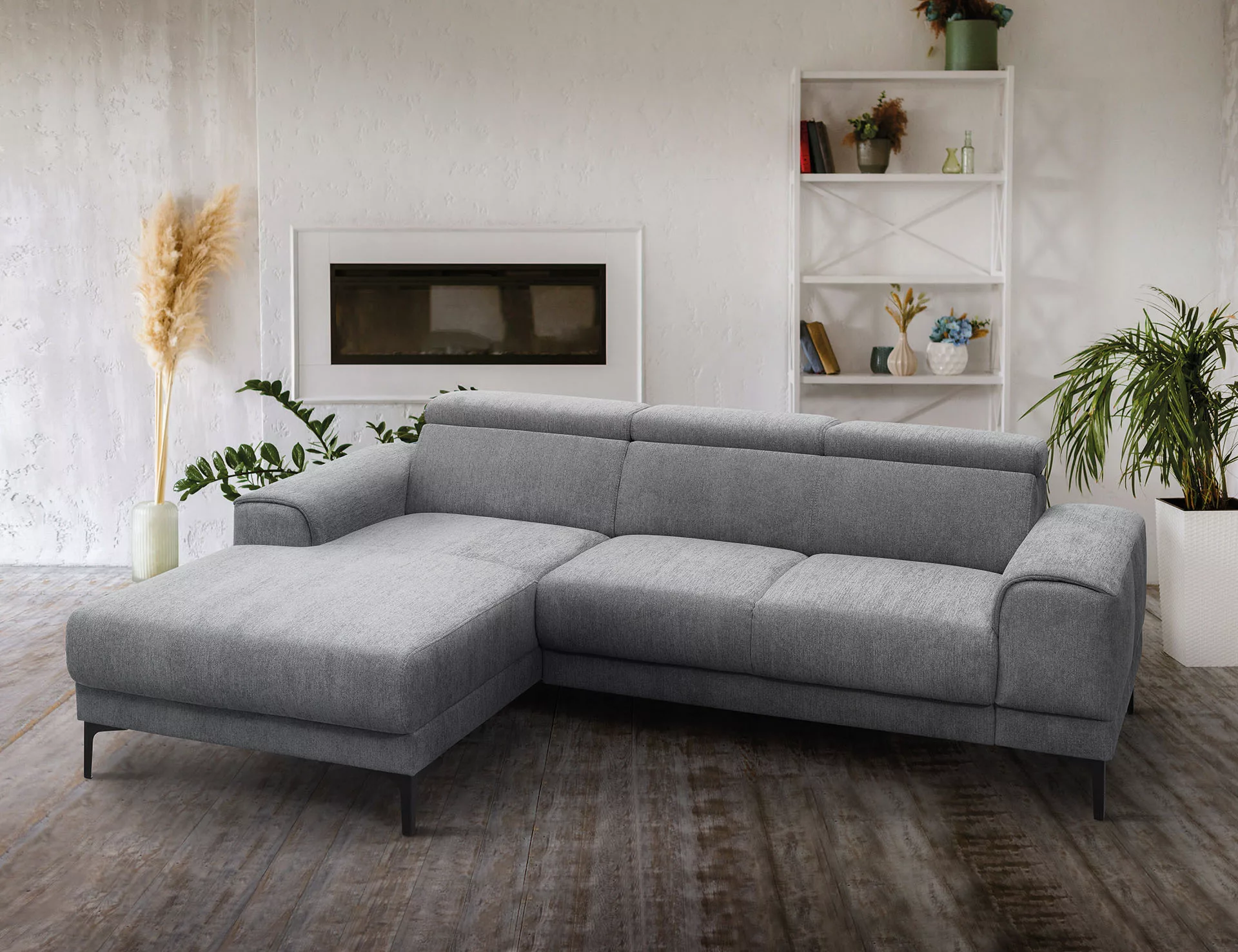 exxpo - sofa fashion Ecksofa »Ophelia, L-Form«, mit 3 Kopfstützen, wahlweis günstig online kaufen