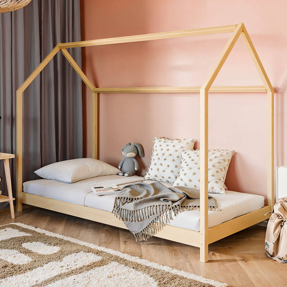 Kinderbett Hausbett 80x180 cm Kiefer Pine KANGRU-162 günstig online kaufen