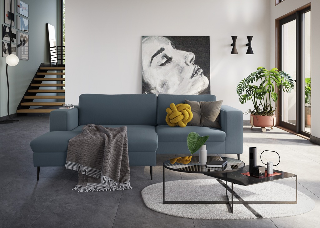 DOMO collection Ecksofa "Modica kompakt und elegant, Breite 244, L-Form", m günstig online kaufen