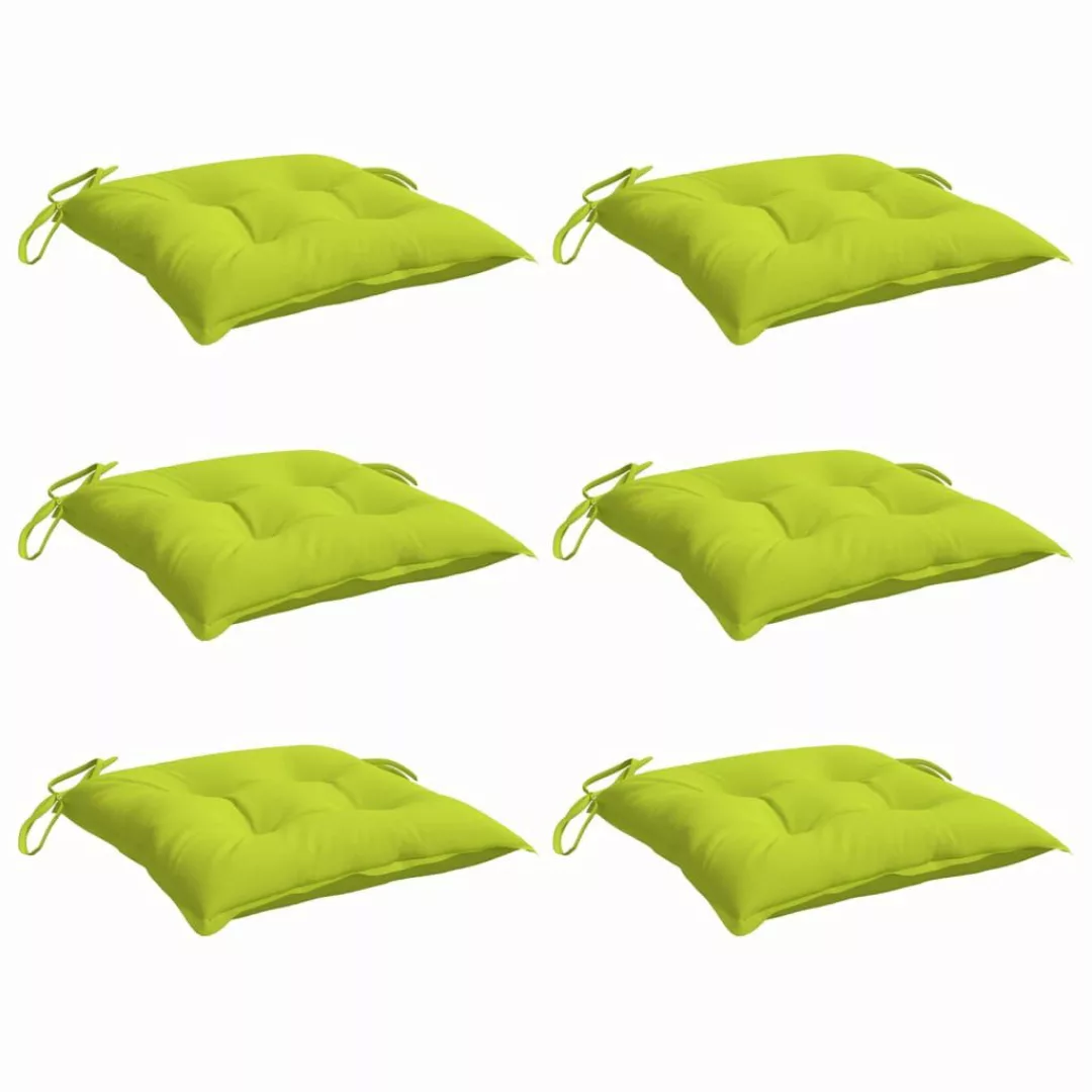 vidaXL Sitzauflage Stuhlkissen 6 Stk. Knallgrün günstig online kaufen