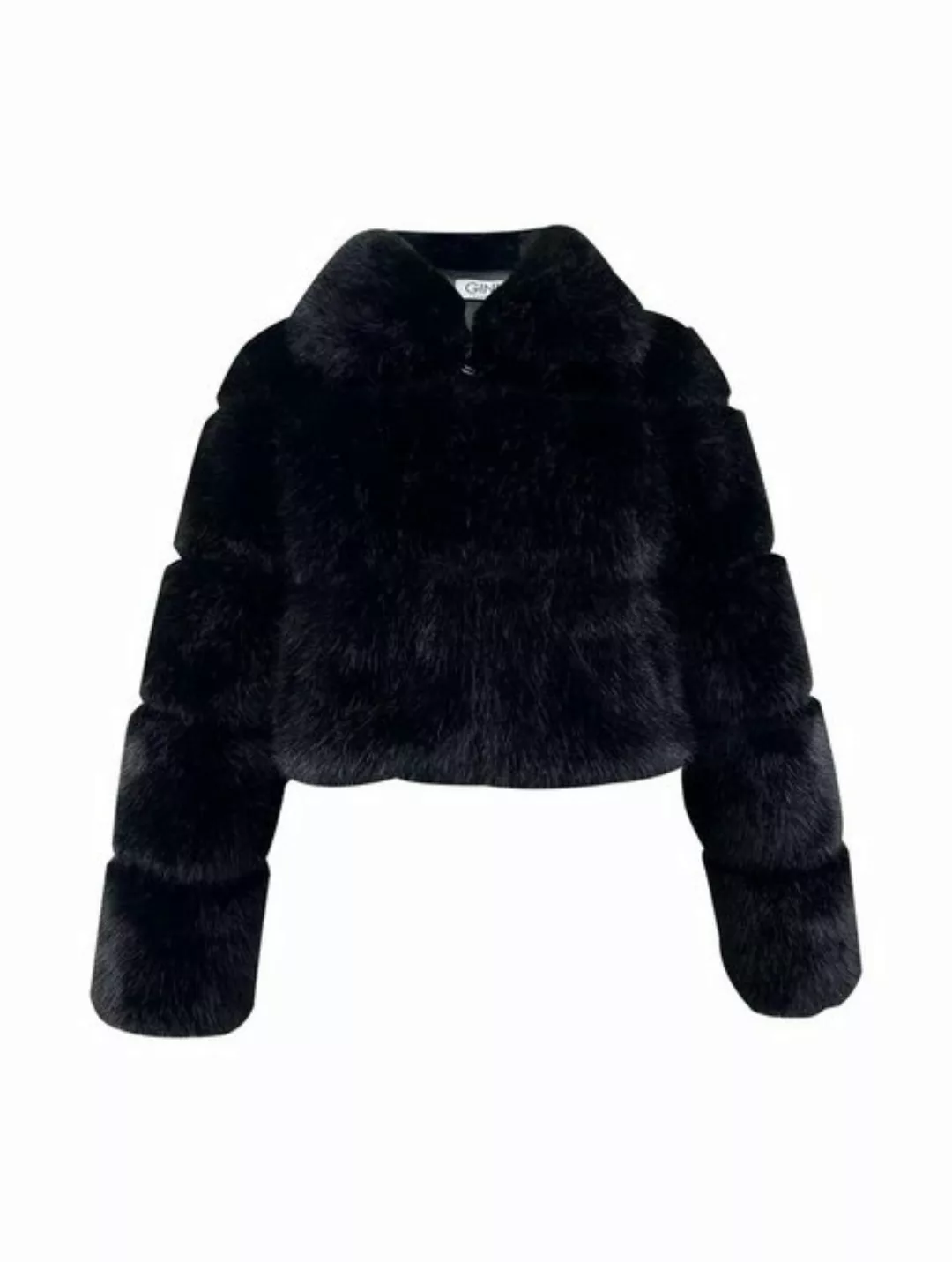 GINI LONDON Outdoorjacke Gini Panel Faux Fur Cropped Gini Panel Kunstpelz-C günstig online kaufen