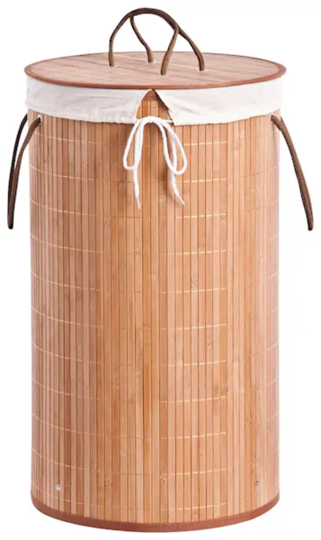 Zeller Wäschesammler natur Bambus B/H/L: ca. 35x60x35 cm günstig online kaufen