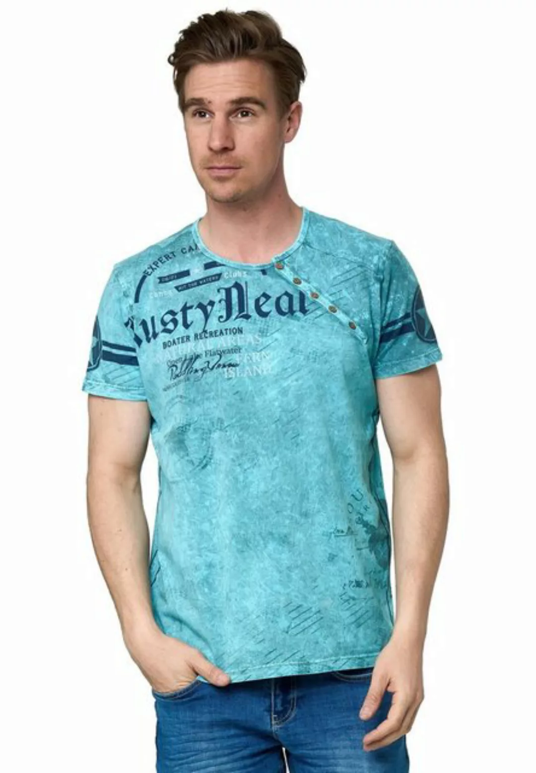 Rusty Neal T-Shirt mit coolem Logo-Print günstig online kaufen