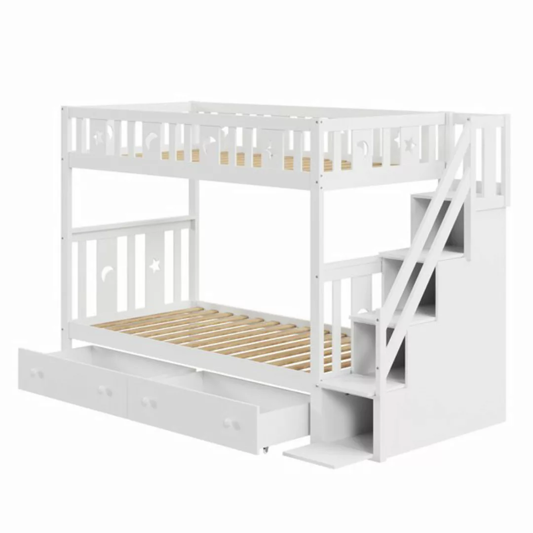 XDeer Etagenbett Kinderbett 90*200/90*200 cm, Massivholz-Etagenbett mit, Si günstig online kaufen