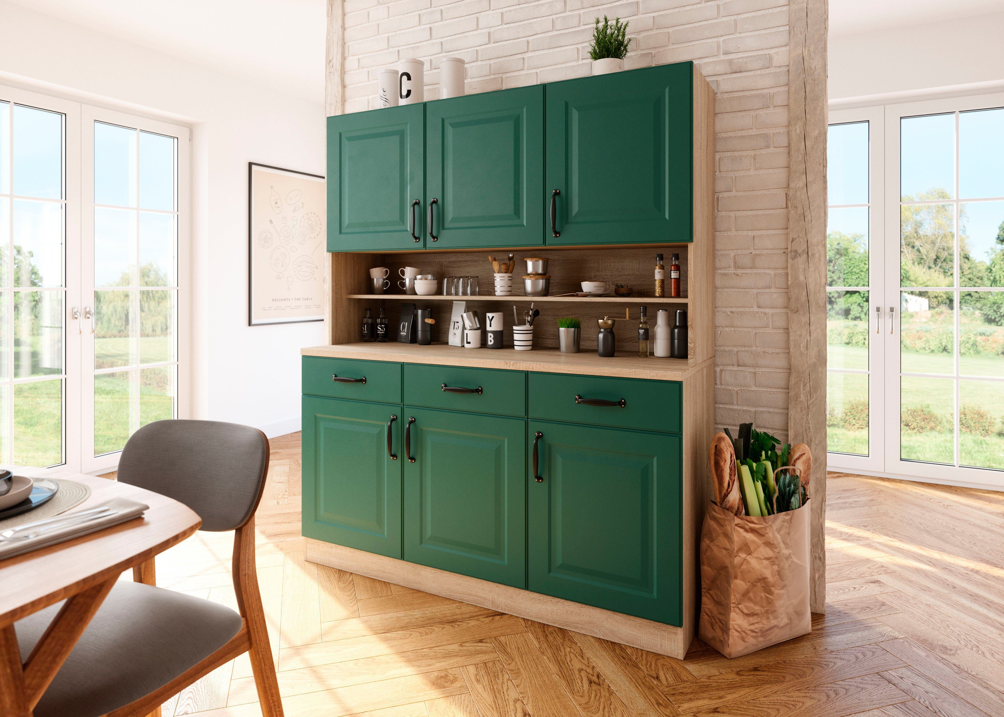 wiho Küchen Küchenbuffet York 150 cm günstig online kaufen