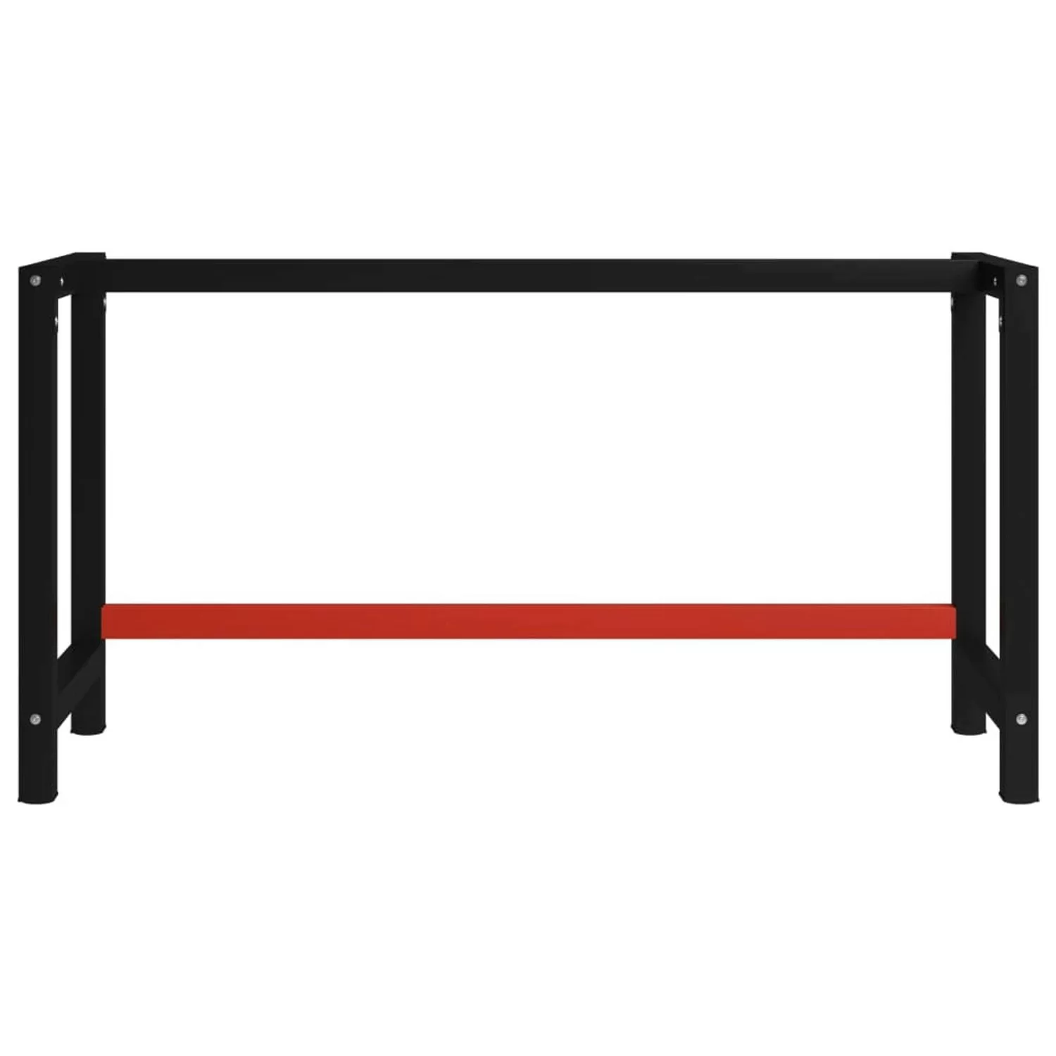 Werkbankgestell Metall 150x57x79 Cm Schwarz Und Rot günstig online kaufen