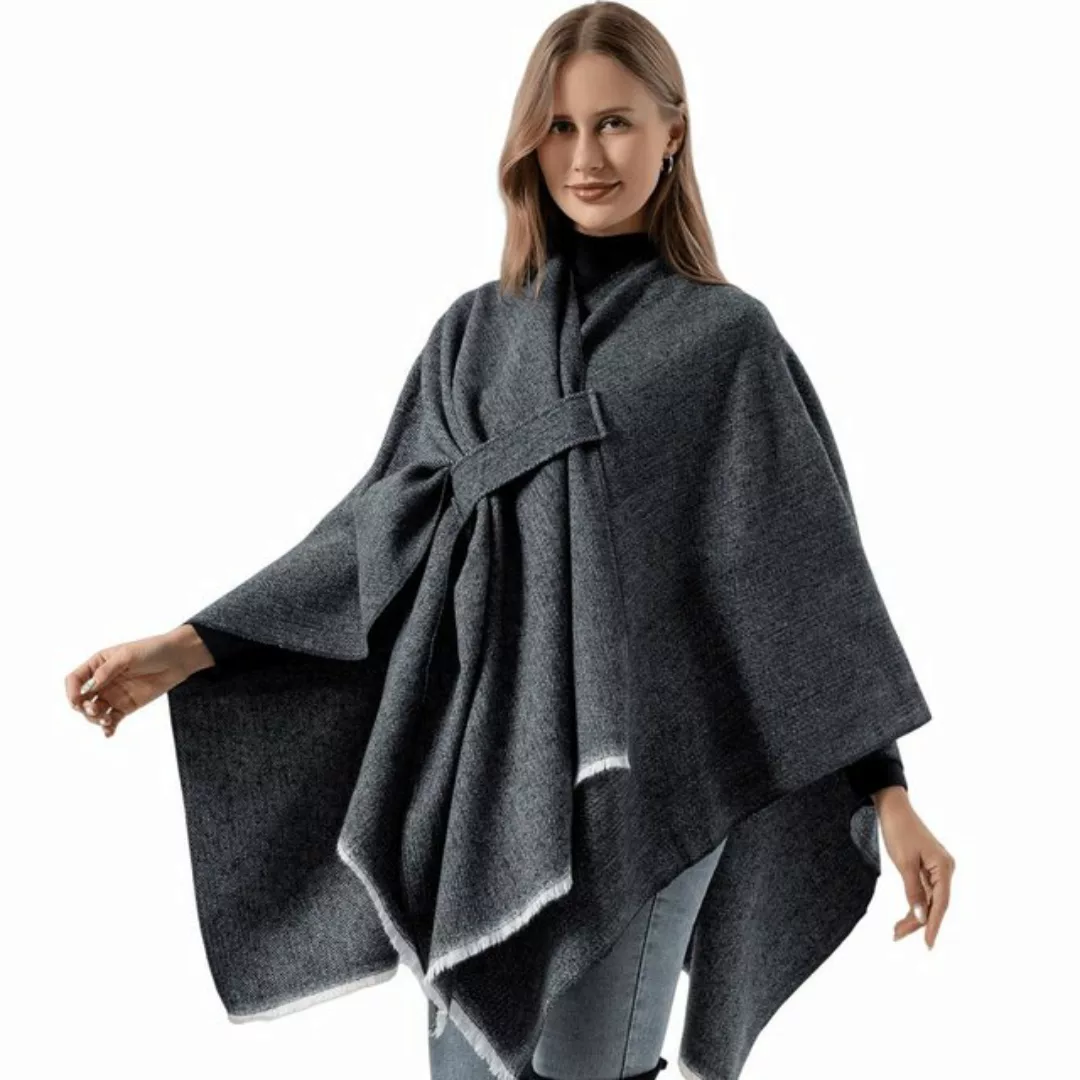 ibettertec Strickponcho Damen warmer Schal, Winterschal Herbstschal, Cape ( günstig online kaufen