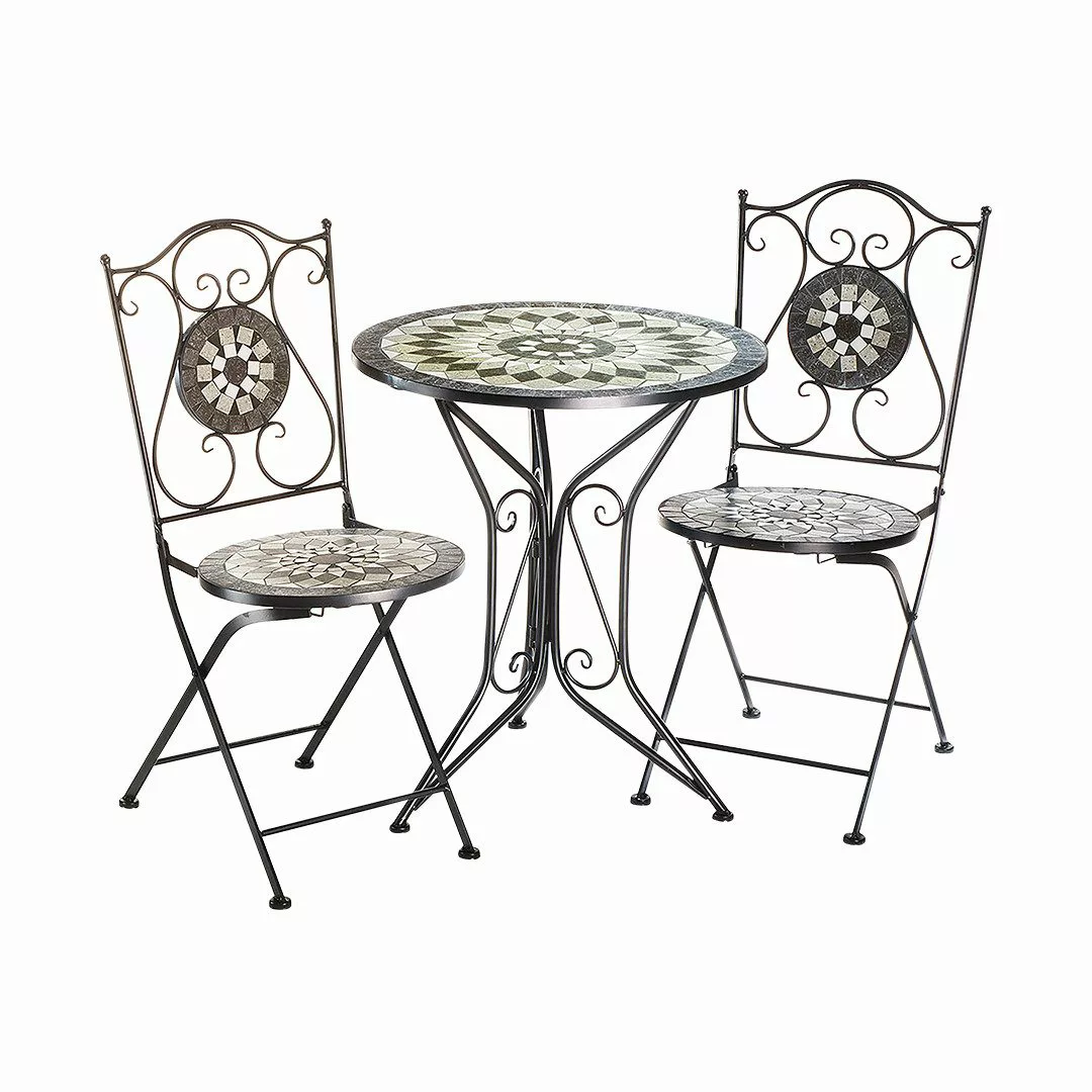 Kobolo Balkonset Tischgruppe Set MOSAIK Metall günstig online kaufen