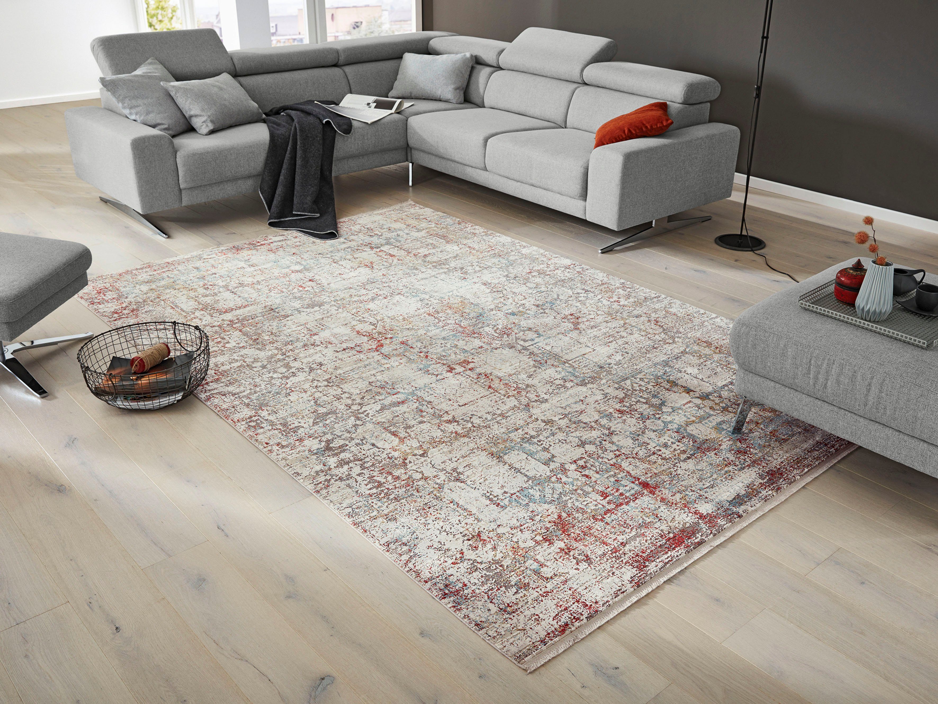 Musterring Teppich   ¦ grau ¦ Viskose,Synthetische Fasern ¦ Maße (cm): B: 2 günstig online kaufen
