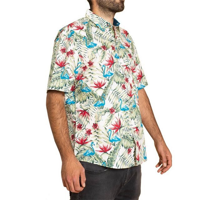 PANASIAM Kurzarmhemd Herren Freizeithemd in tropisch buntem Design aus 100 günstig online kaufen