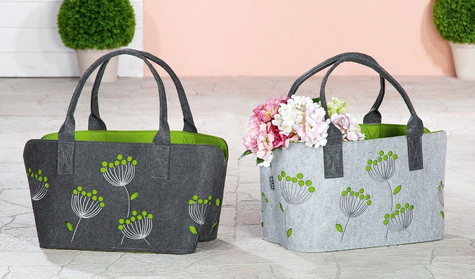 GILDE Shopper MF Filztasche "Dillblüte" Shoppingtasche günstig online kaufen