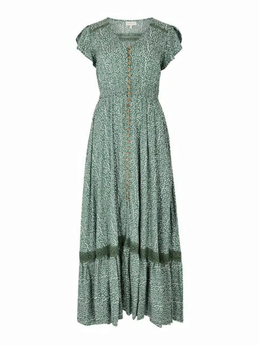 Apricot Maxikleid Irregular Dot Crochet Dress, mit bestickter Bordüre günstig online kaufen