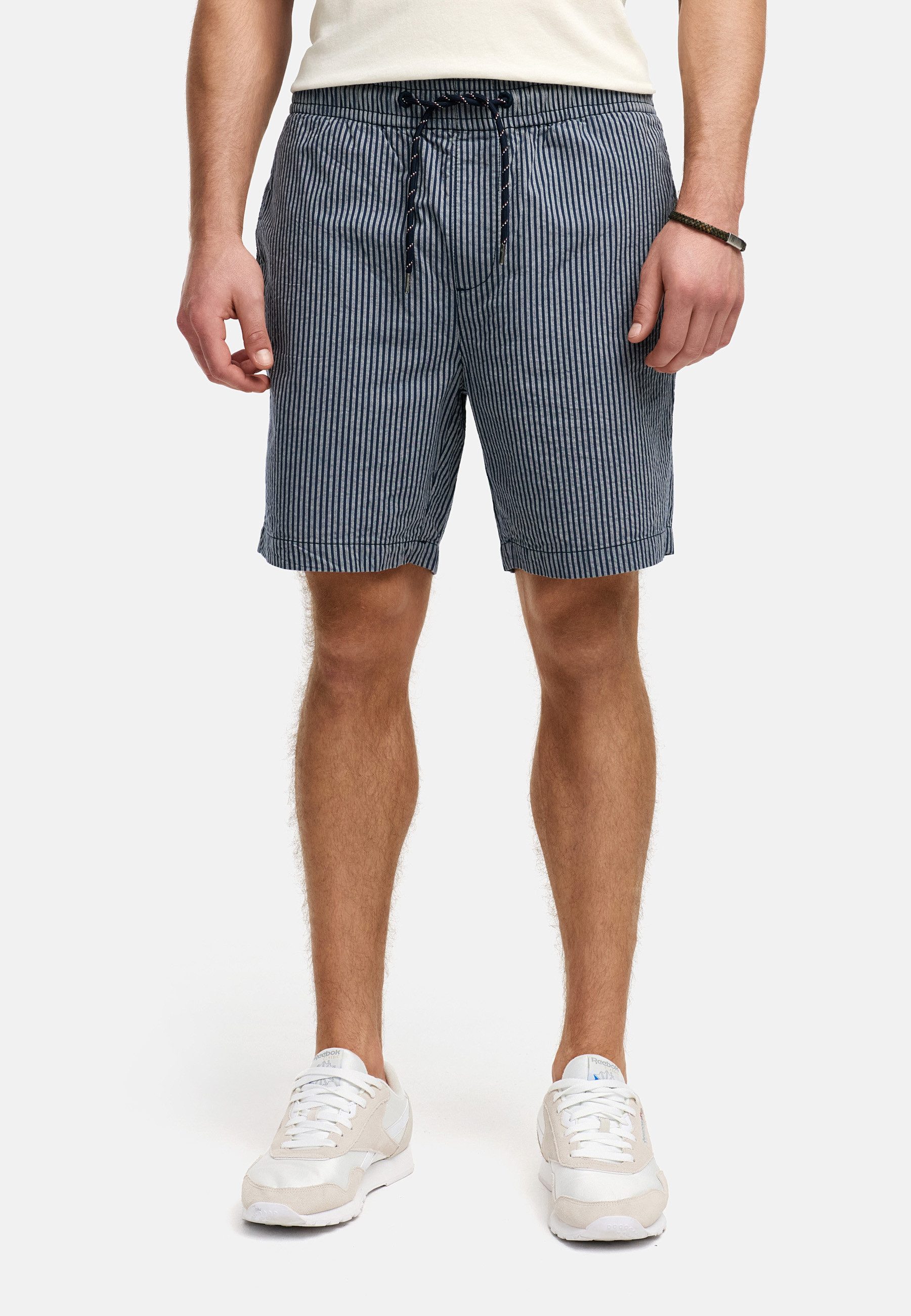 Indicode Chinoshorts INAlizzo aus Seersucker-Material für günstig online kaufen