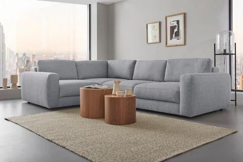 Places of Style Ecksofa "Bloomfield, L-Form", extra tiefe Sitzfläche, wahlw günstig online kaufen