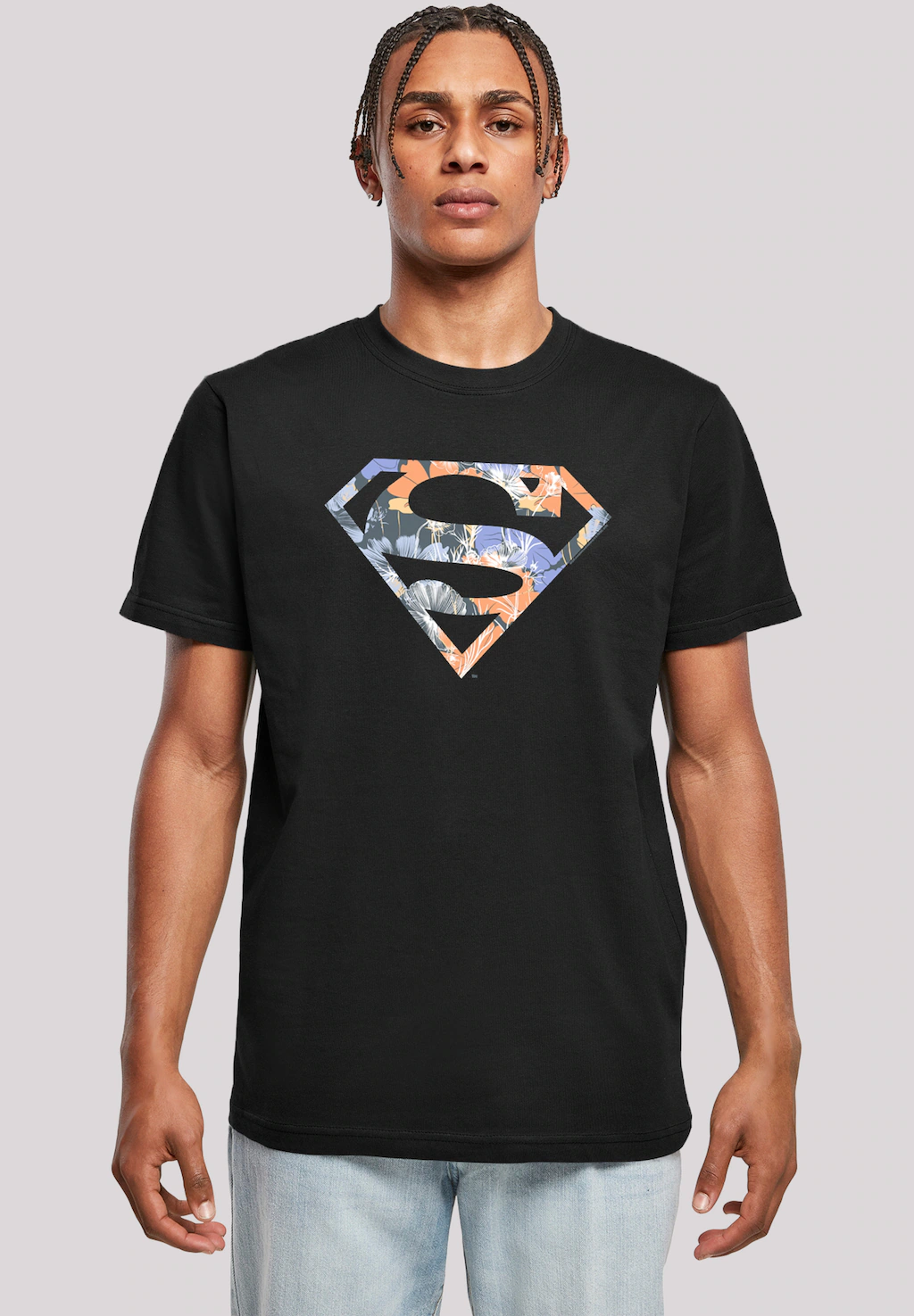 F4NT4STIC T-Shirt "T-Shirt DC Comics Superman Floral Logo Superheld", Herre günstig online kaufen