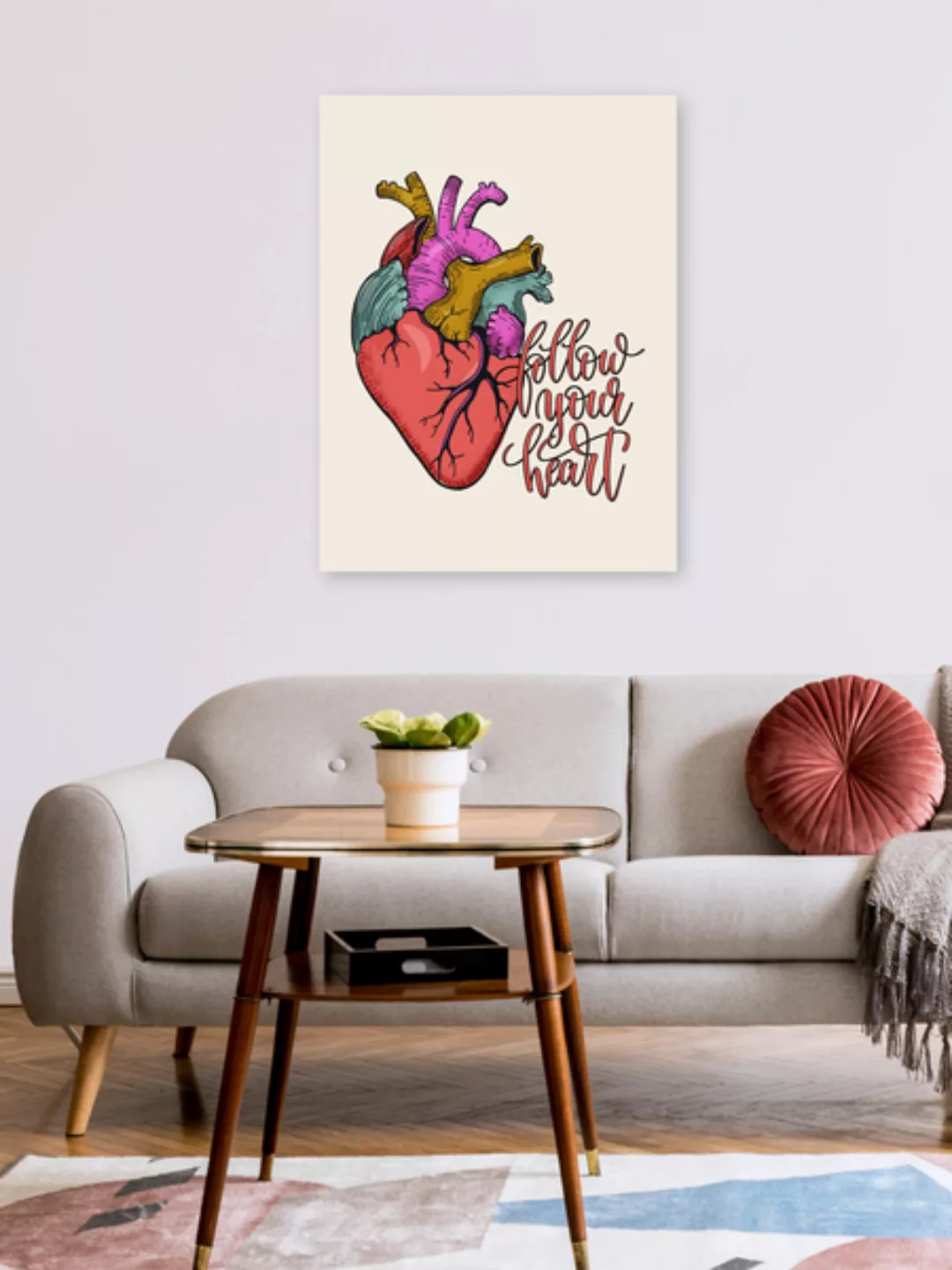 Poster / Leinwandbild - Follow Your Heart günstig online kaufen