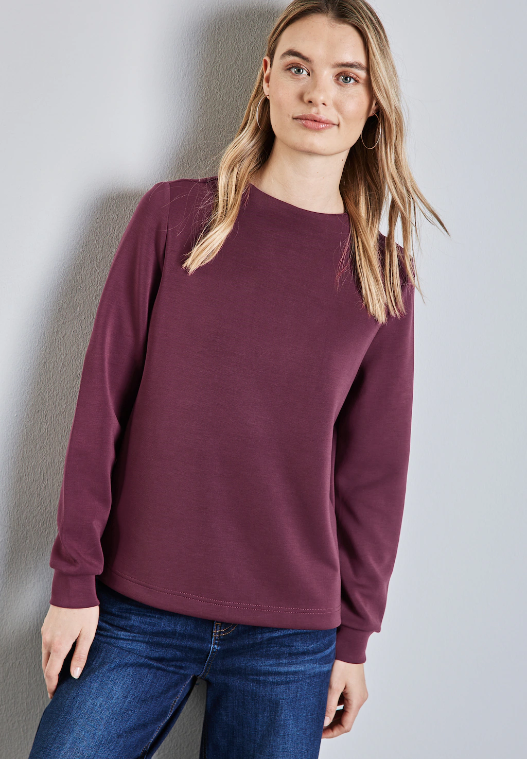 STREET ONE Sweatshirt - Silk-Look Shirt - Elegantes Damenshirt günstig online kaufen