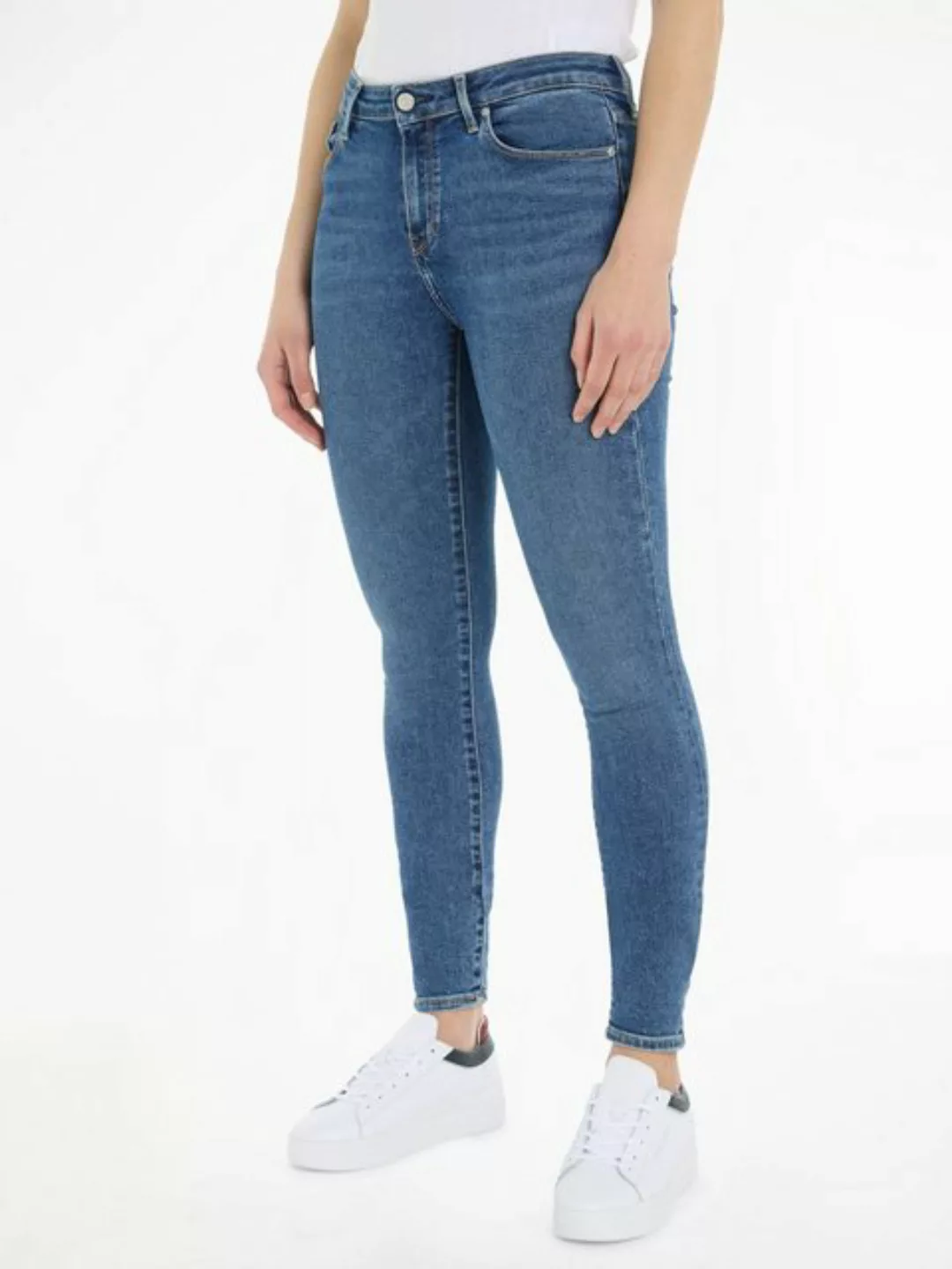 Tommy Hilfiger Röhrenjeans TH FLEX COMO SKINNY RW mit Leder-Badge günstig online kaufen