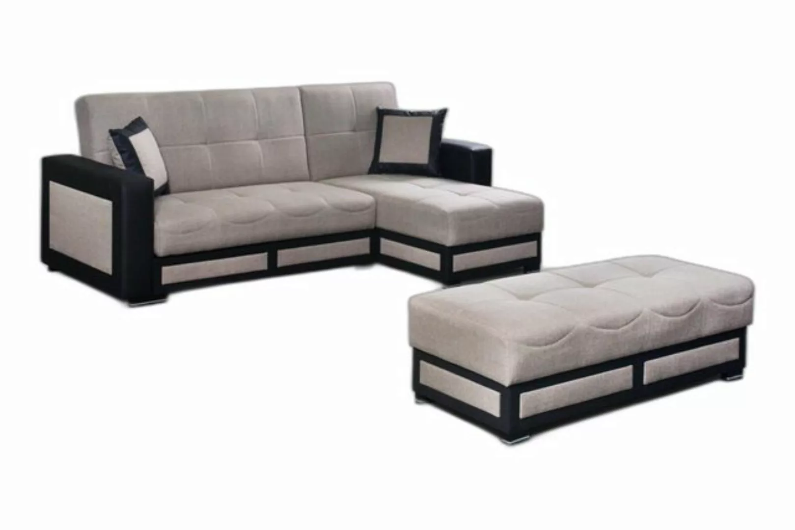 Xlmoebel Ecksofa L-Form Designer Wohnlandschaft mit Hocker Schlafsofa Eckga günstig online kaufen