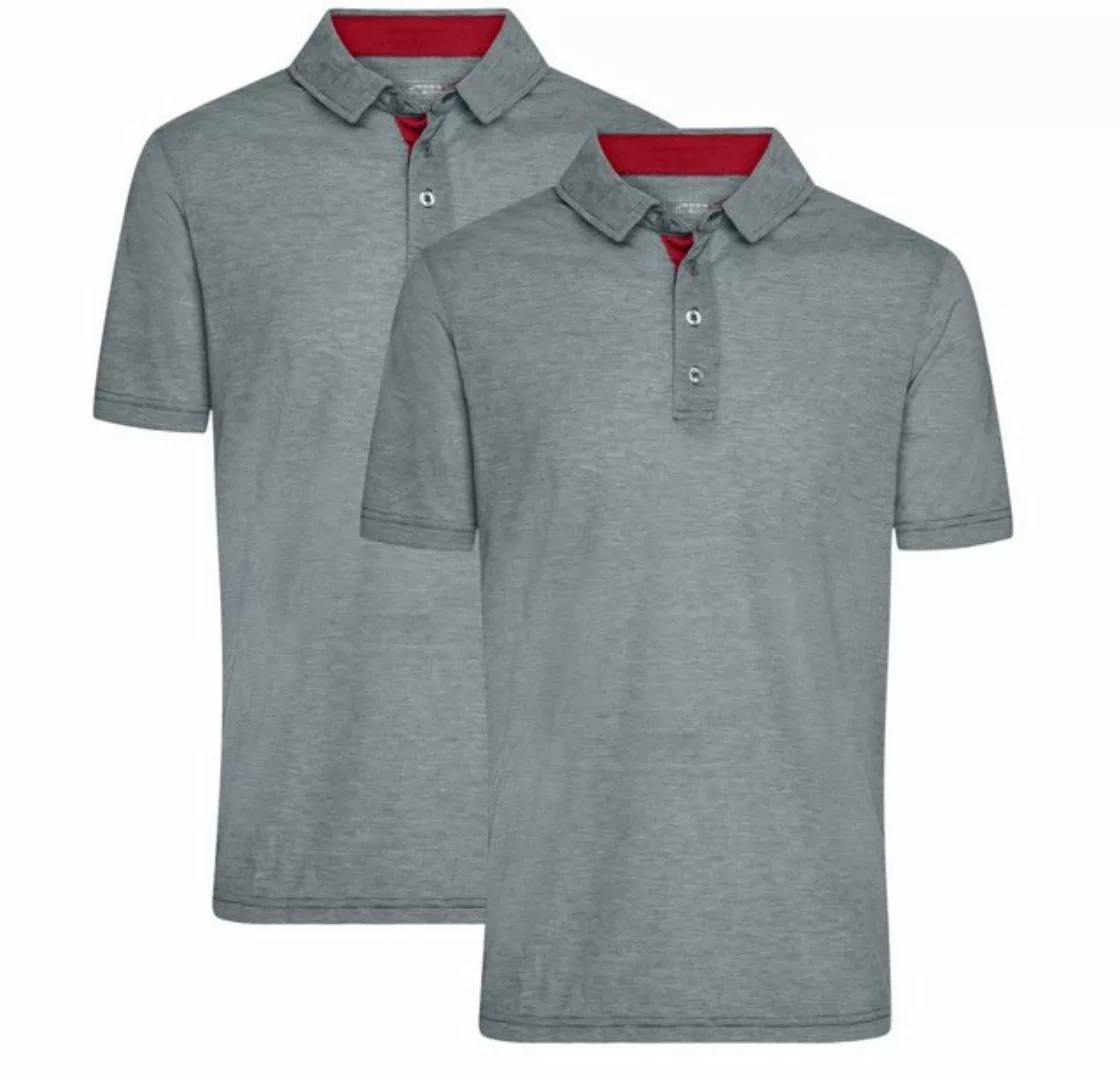 James & Nicholson Poloshirt Herren Funktionspolo im Doppelpack Single Jerse günstig online kaufen