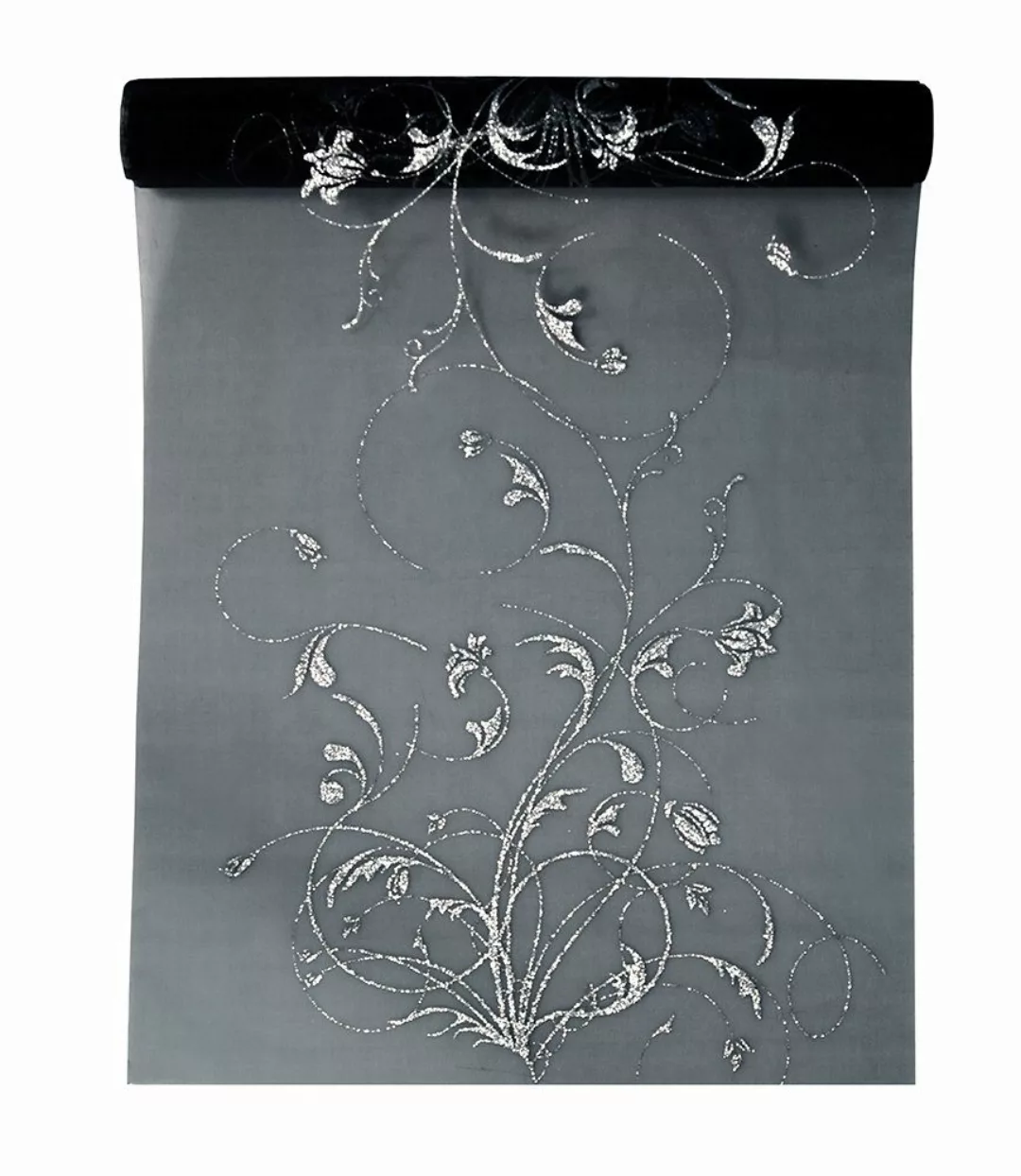 partydeco Tischläufer, Tischläufer Organza Ranken Motiv günstig online kaufen