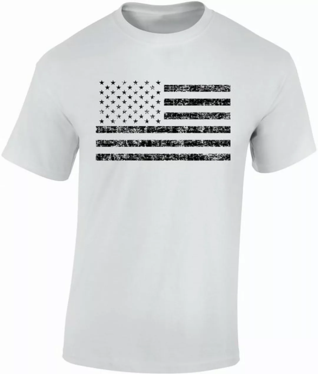 Baddery Print-Shirt USA Flagge Shirt - Black Flag - US Army T-Shirt, hochwe günstig online kaufen