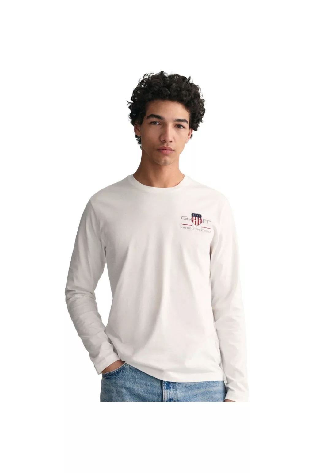 Gant Langarmshirt REG MEDIUM ARCHIVE SHIELD LS T mit Print auf der Brust günstig online kaufen