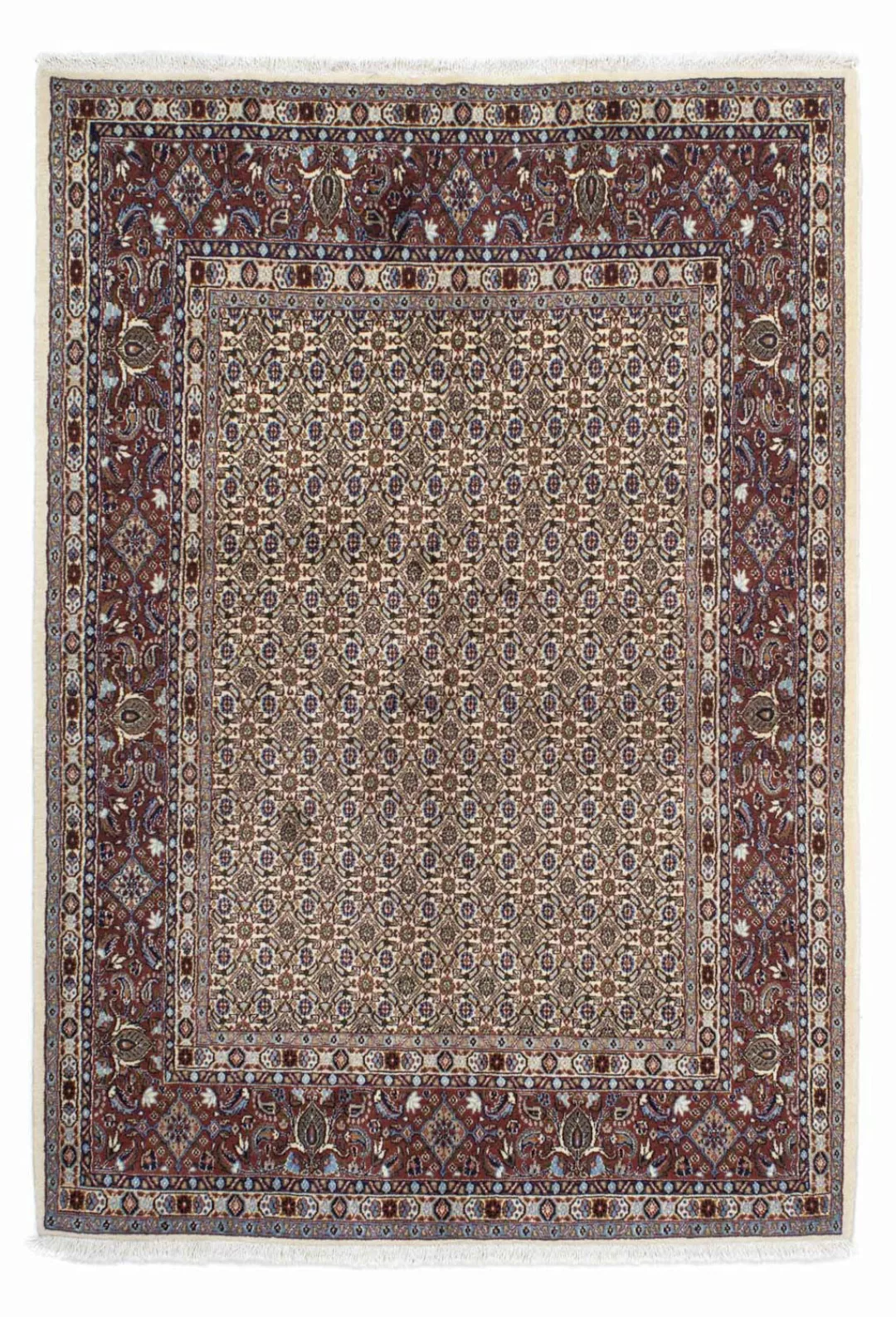 morgenland Wollteppich »Moud Stark Gemustert Beige 235 x 161 cm«, rechtecki günstig online kaufen