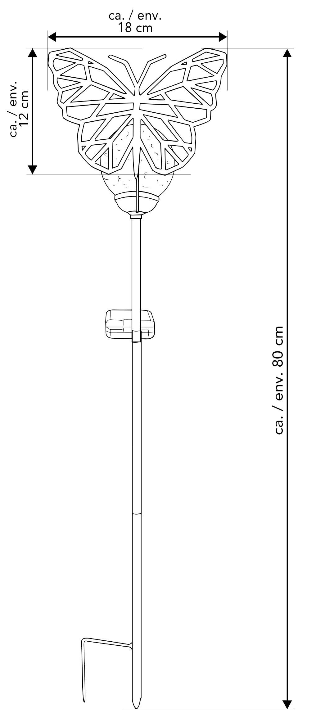 Northpoint Gartenstecker LED Solar Gartenstäbe Außenbereich günstig online kaufen