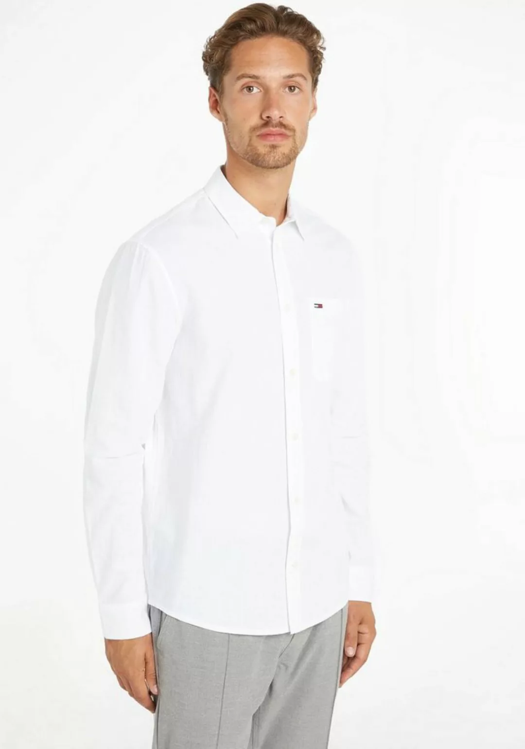 Tommy Jeans Langarmhemd TJM REG LINEN BLEND SHIRT günstig online kaufen