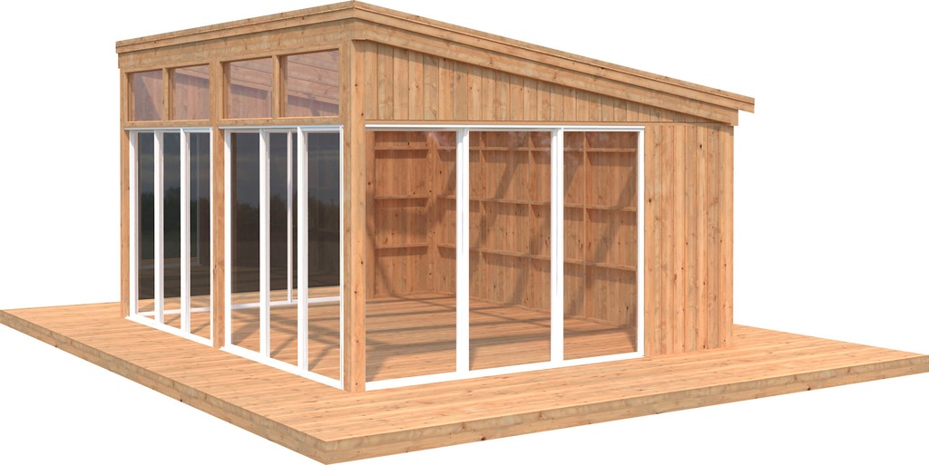 Palmako Holzpavillon "Nova", mit Doppelstegplatten, BxT: 517x397 cm, hellbr günstig online kaufen