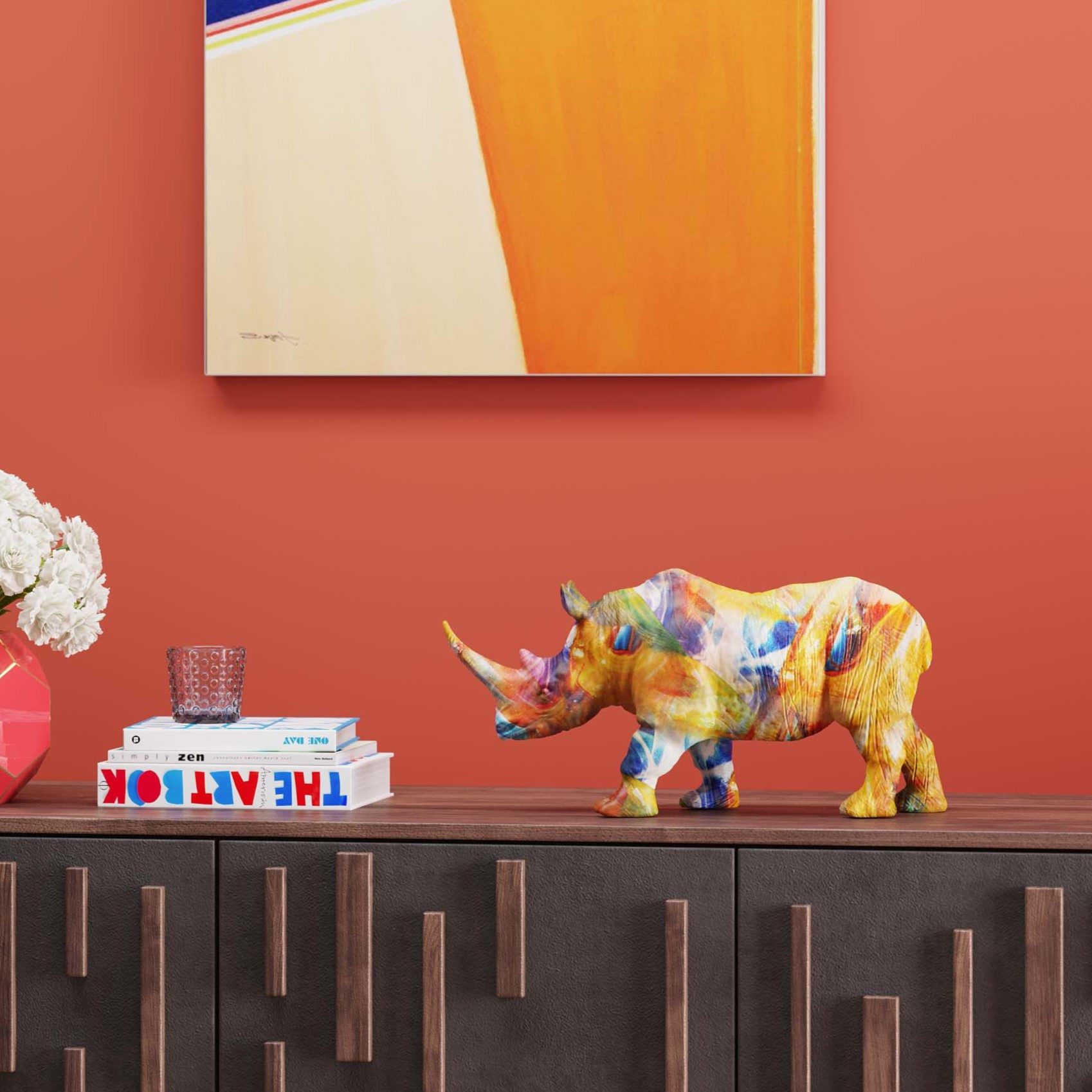Kare Design Dekofigur "Deko Figur Colored Rhino 17cm" günstig online kaufen