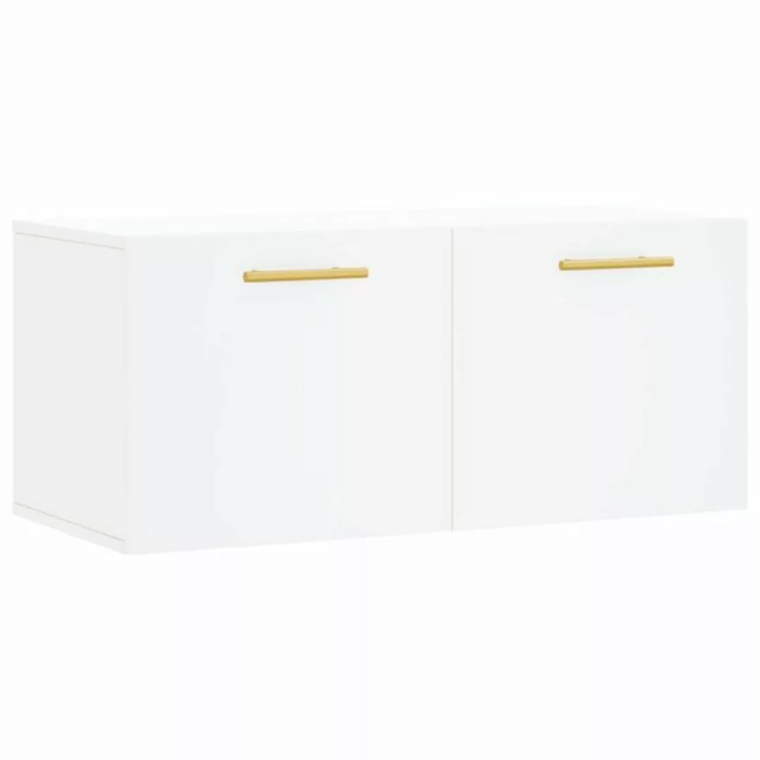 vidaXL Kleiderschrank Wandschrank Hängeschrank Aufbewahrung Weiß 80x36,5x35 günstig online kaufen