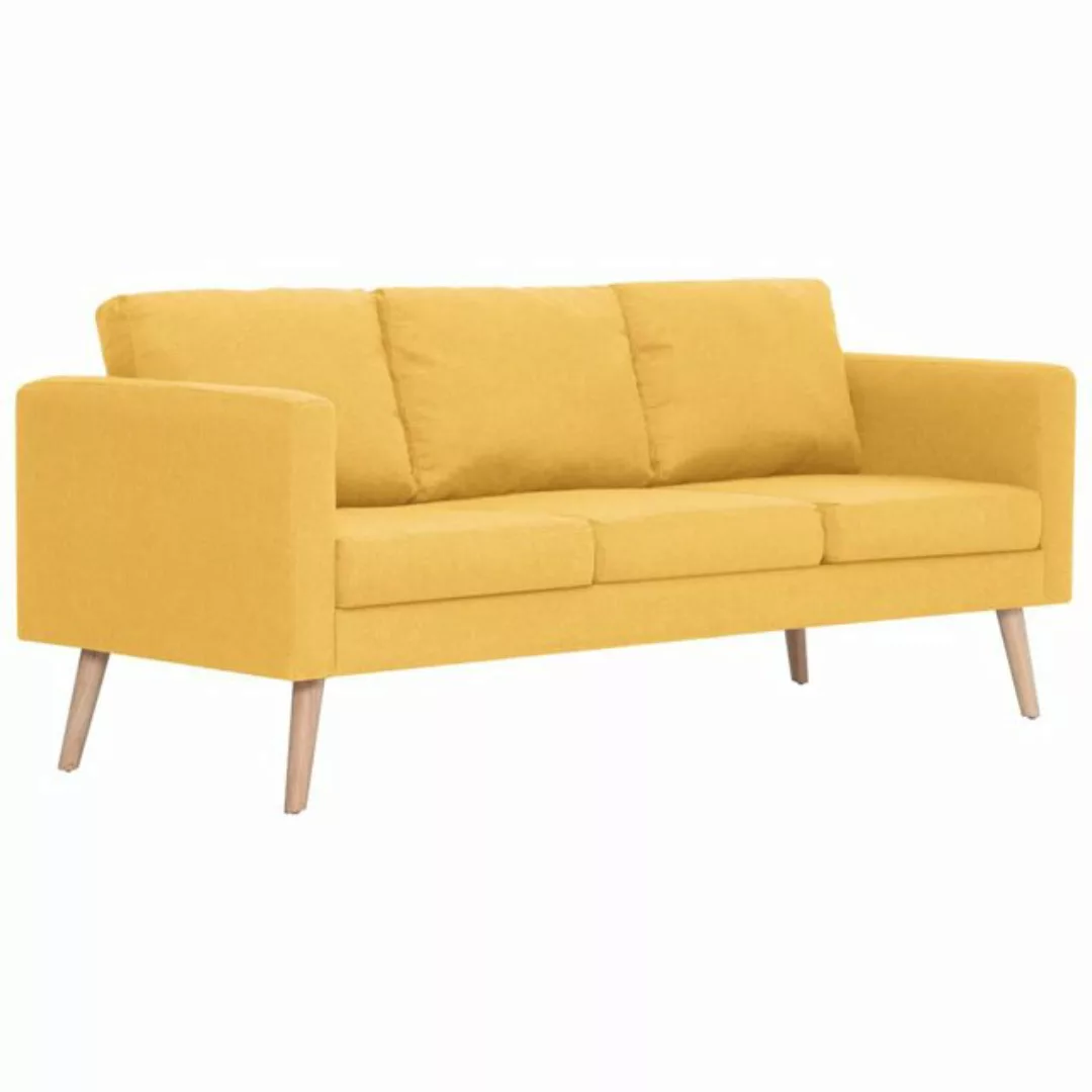 vidaXL Sofa, 3-Sitzer-Sofa Stoff Gelb günstig online kaufen