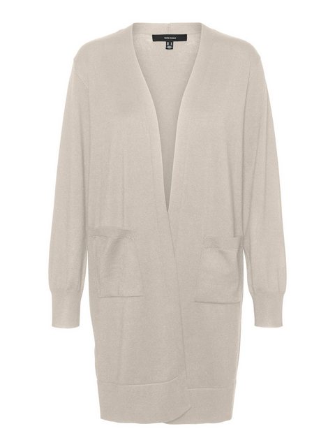 Vero Moda Cardigan Damen Cardigan lange Strickjacke loose fit 7943 in Sand günstig online kaufen