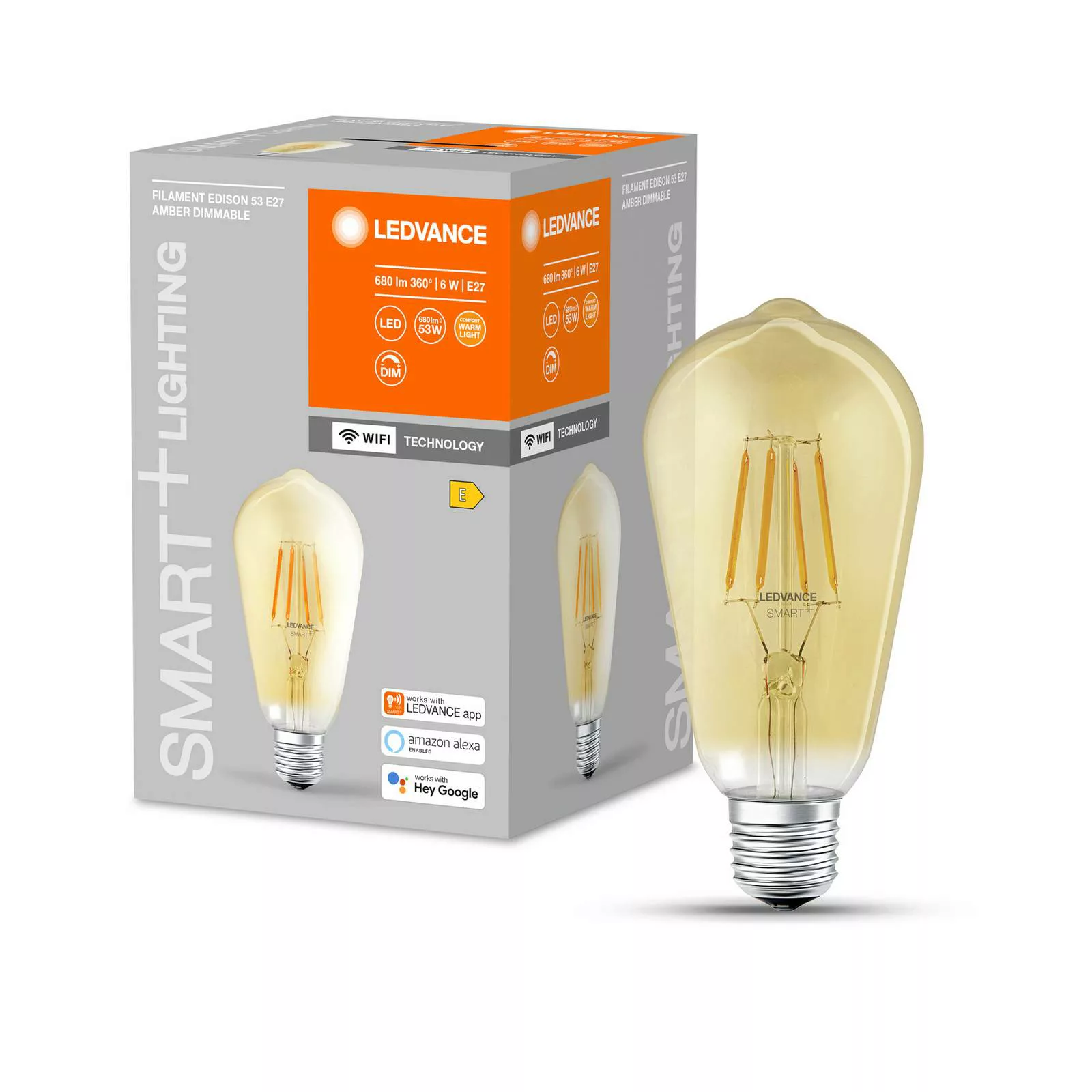 LEDVANCE SMART+ WiFi E27 6W Edison gold 2.400K günstig online kaufen