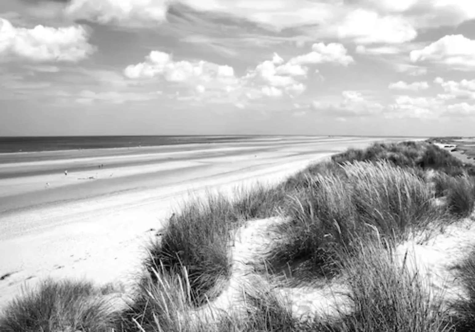 Papermoon Fototapete »Strand Schwarz & Weiß« günstig online kaufen