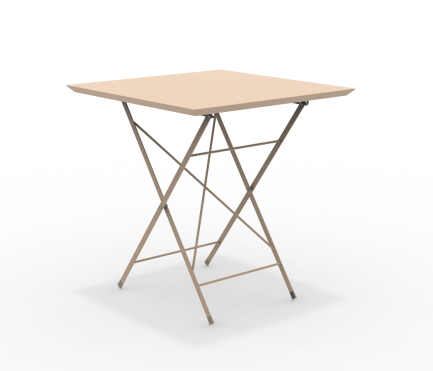 STEP - robuster Outdoortisch klappbar 70x70 cm beige günstig online kaufen
